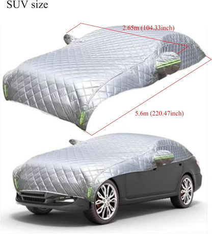 Car Cover Against Hail, Windshield Hail Protector Car Cover, Thicken Hail Cover for SUV, Hail Blanket,Dustproof Snowproof for Sedan and Hatchback (Silver,SUV)