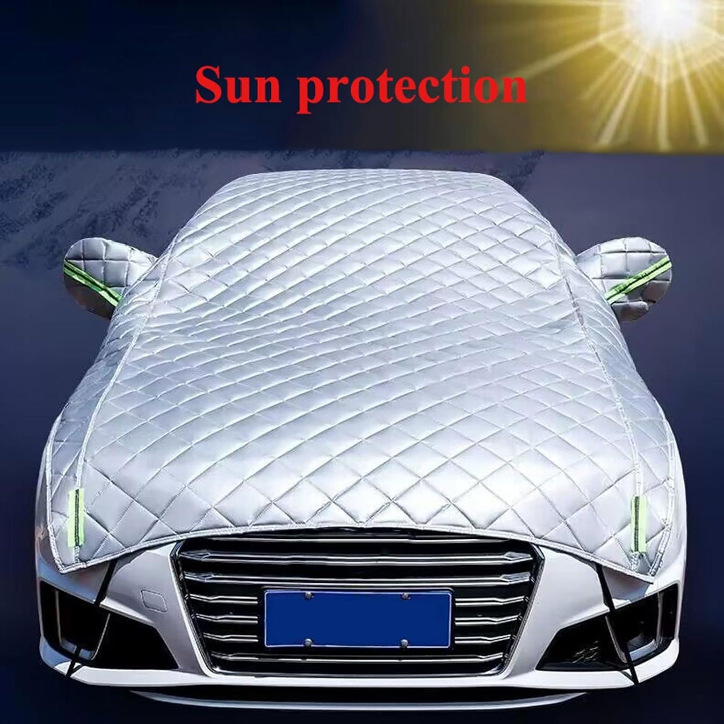 Car Cover Against Hail, Windshield Hail Protector Car Cover, Thicken Hail Cover for SUV, Hail Blanket,Dustproof Snowproof for Sedan and Hatchback (Silver,SUV)