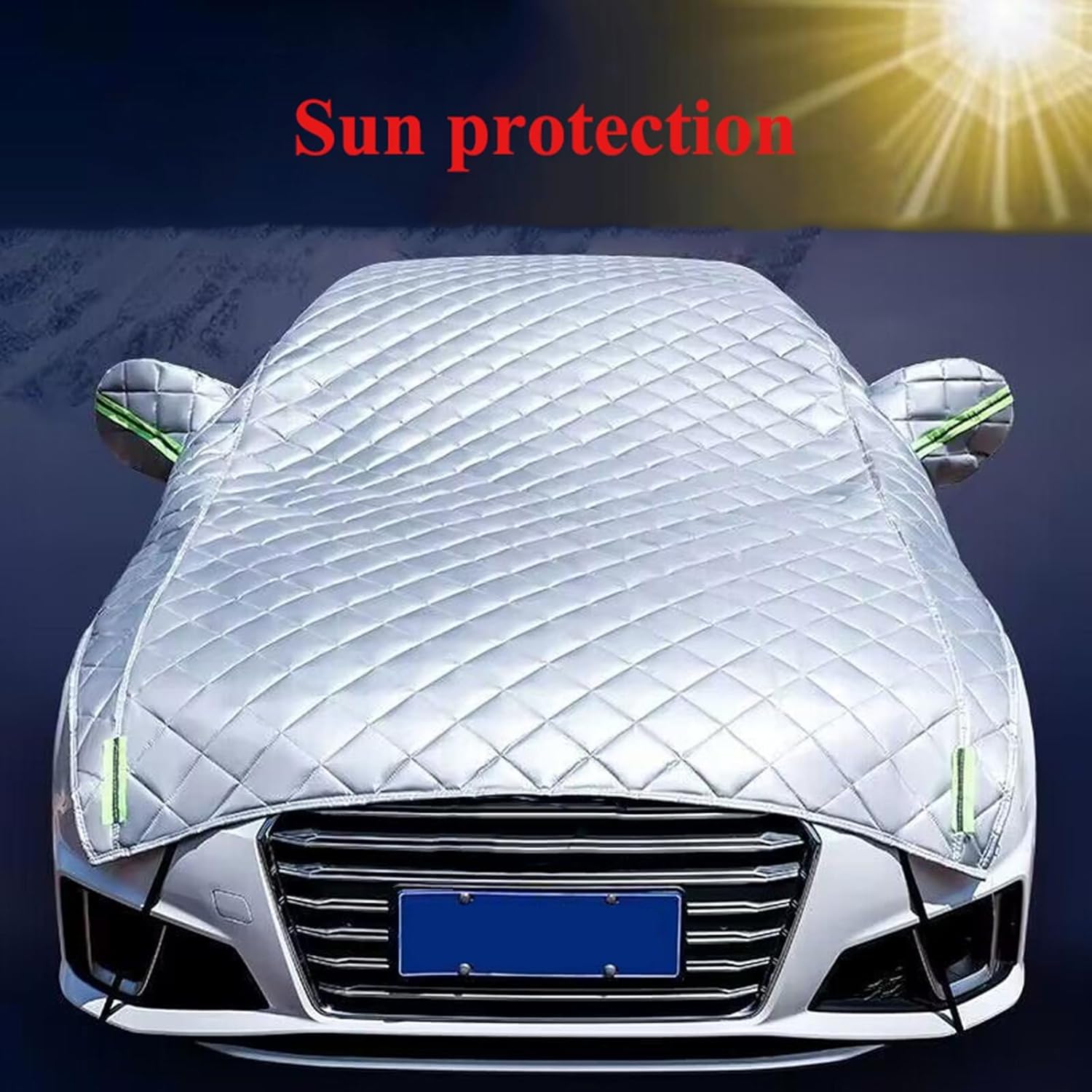 Car Cover Against Hail, Windshield Hail Protector Car Cover, Thicken Hail Cover for SUV, Hail Blanket,Dustproof Snowproof for Sedan and Hatchback (Silver,SUV)