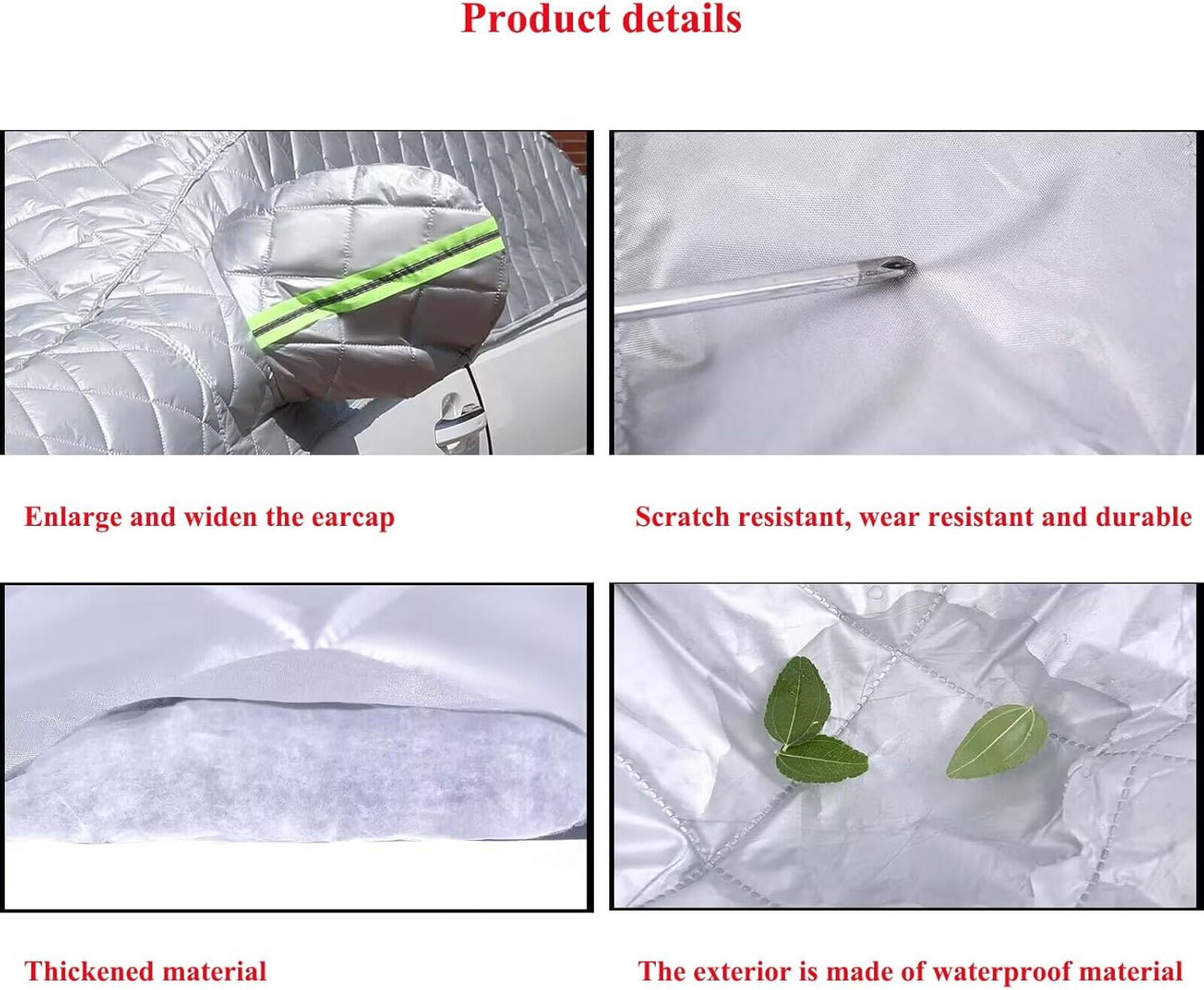 Car Cover Against Hail, Windshield Hail Protector Car Cover, Thicken Hail Cover for SUV, Hail Blanket,Dustproof Snowproof for Sedan and Hatchback (Silver,SUV)