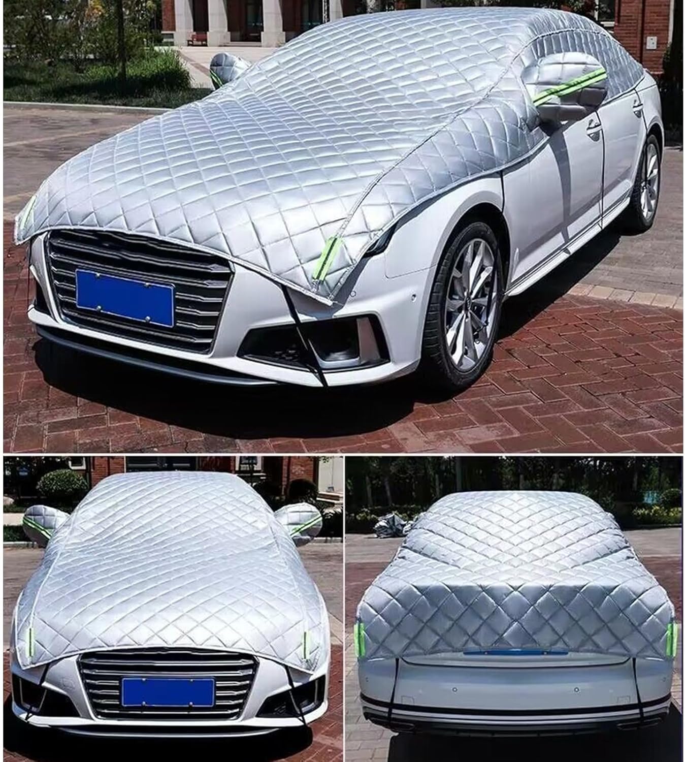 Car Cover Against Hail, Windshield Hail Protector Car Cover, Thicken Hail Cover for SUV, Hail Blanket,Dustproof Snowproof for Sedan and Hatchback (Silver,SUV)