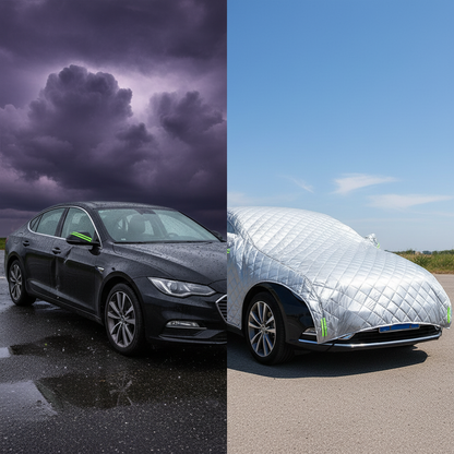 Car Cover Against Hail, Windshield Hail Protector Car Cover, Thicken Hail Cover for SUV, Hail Blanket,Dustproof Snowproof for Sedan and Hatchback (Silver,SUV)