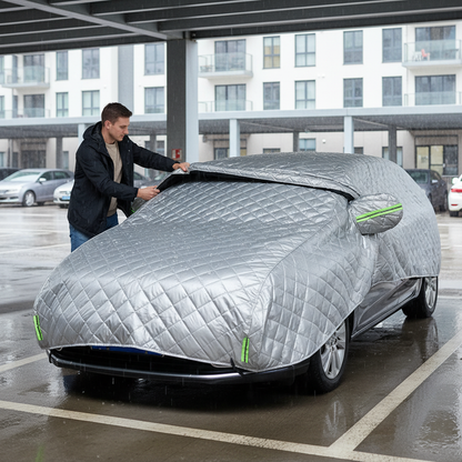 Car Cover Against Hail, Windshield Hail Protector Car Cover, Thicken Hail Cover for SUV, Hail Blanket,Dustproof Snowproof for Sedan and Hatchback (Silver,SUV)